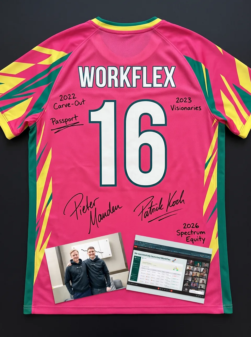 Gerahmtes WorkFlex-Trikot mit Rückennummer 16